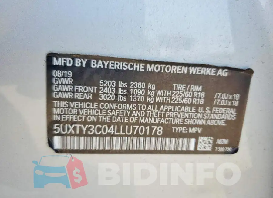 5UXTY3C04LLU70178 Photo# 13