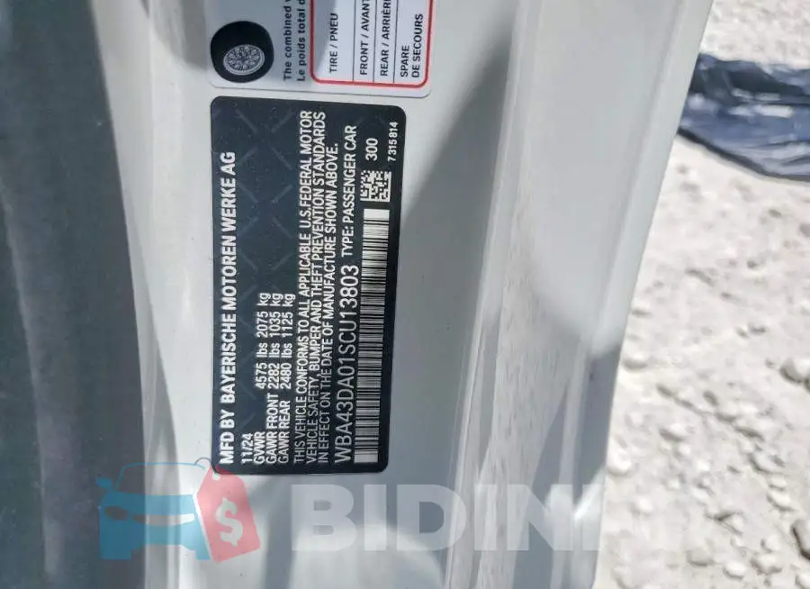 WBA43DA01SCU13803 Photo# 12