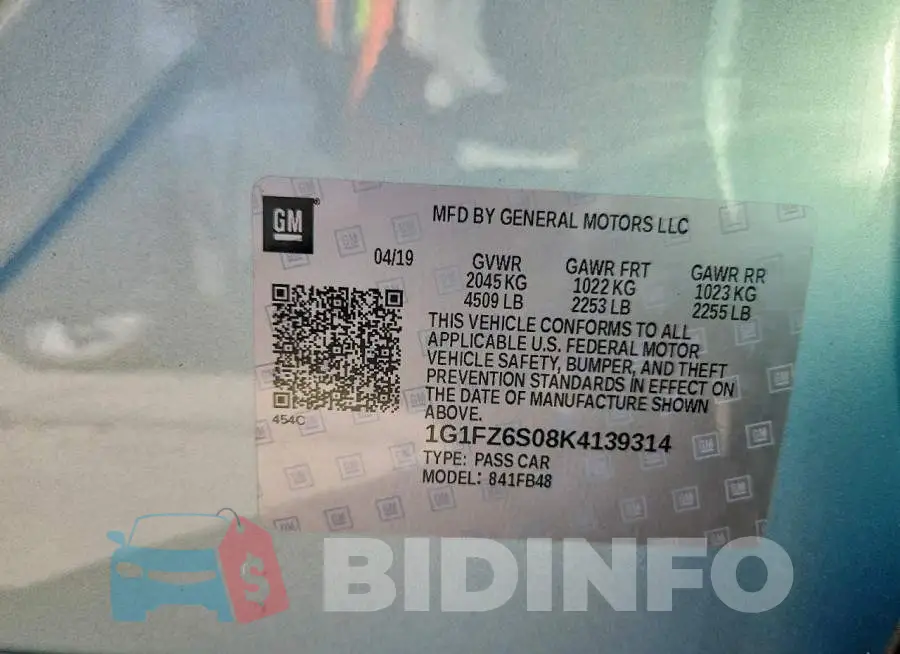 1G1FZ6S08K4139314 Photo# 13