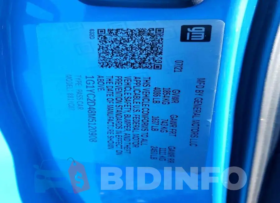 1G1YC2D48M5120908 Photo# 12