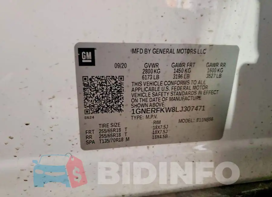 1GNERFKW8LJ307471 Photo# 14