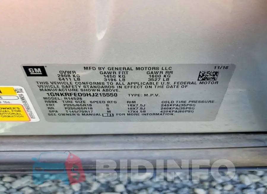 1GNKRFED9HJ215550 Photo# 13