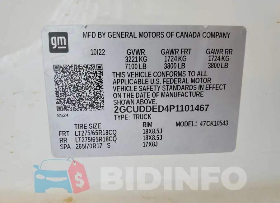 2GCUDDED4P1101467 Photo# 13