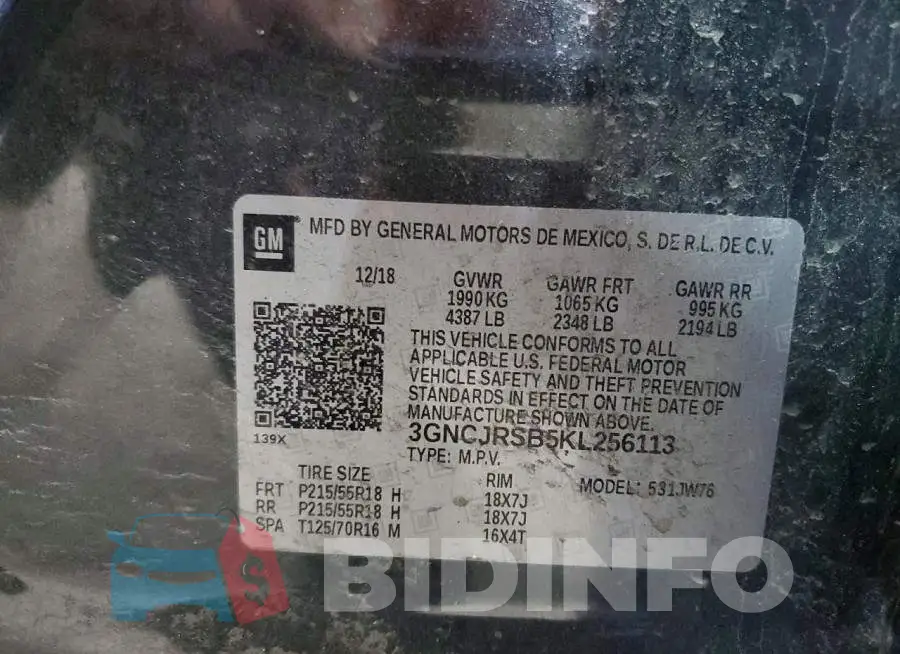 3GNCJRSB5KL256113 Photo# 14