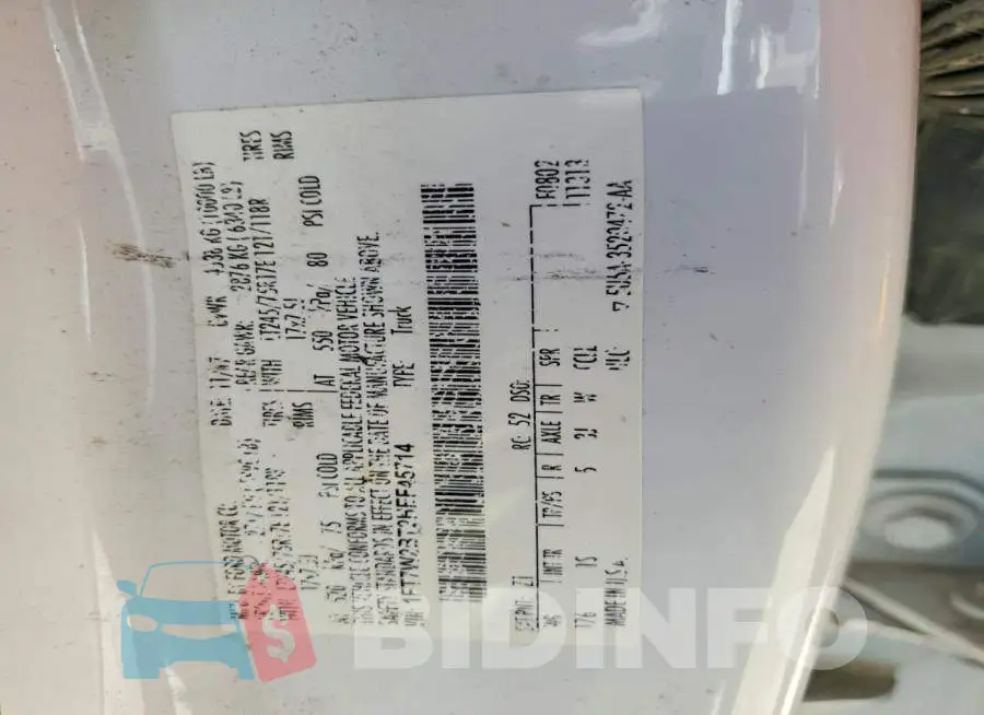 1FT7W2BT2HEF45714 Photo# 12