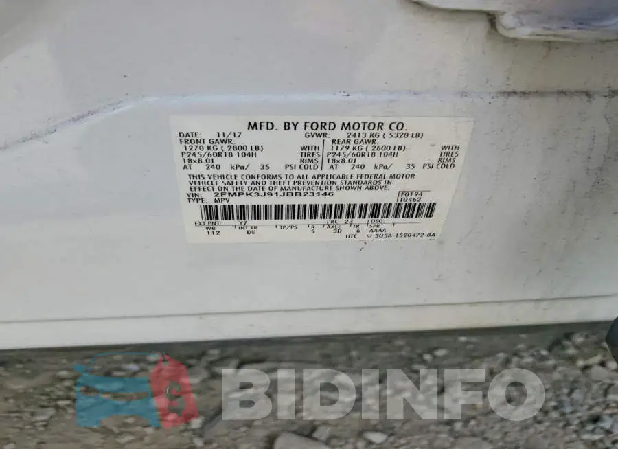 2FMPK3J91JBB23146 Photo# 13