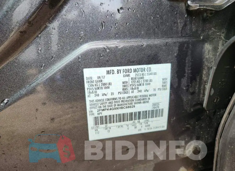 2FMPK4G9XHBC68029 Photo# 13