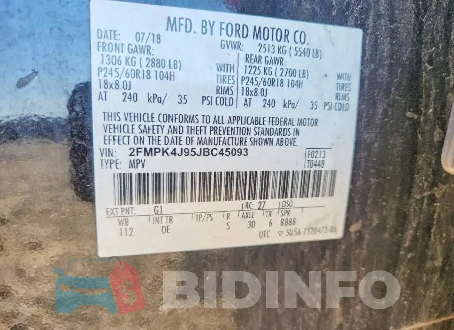 2FMPK4J95JBC45093 Photo# 13