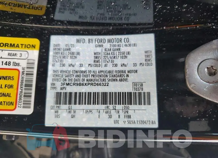 3FMCR9B6XPRD66322 Photo# 13