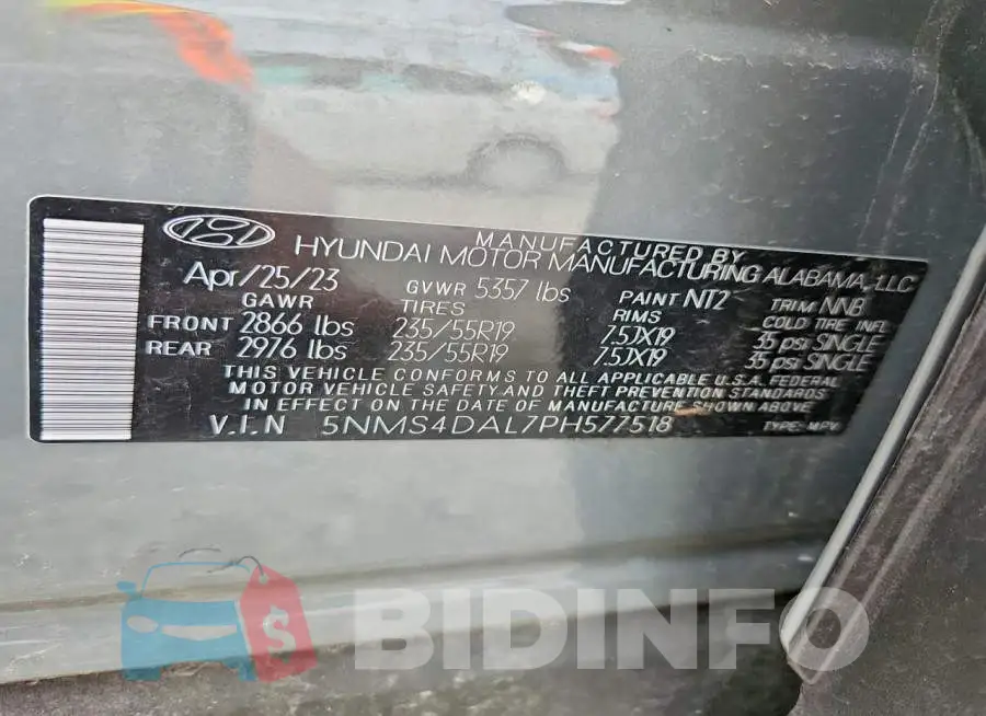 5NMS4DAL7PH577518 Photo# 13