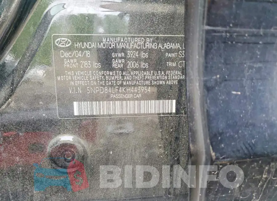 5NPD84LF4KH443954 Photo# 12