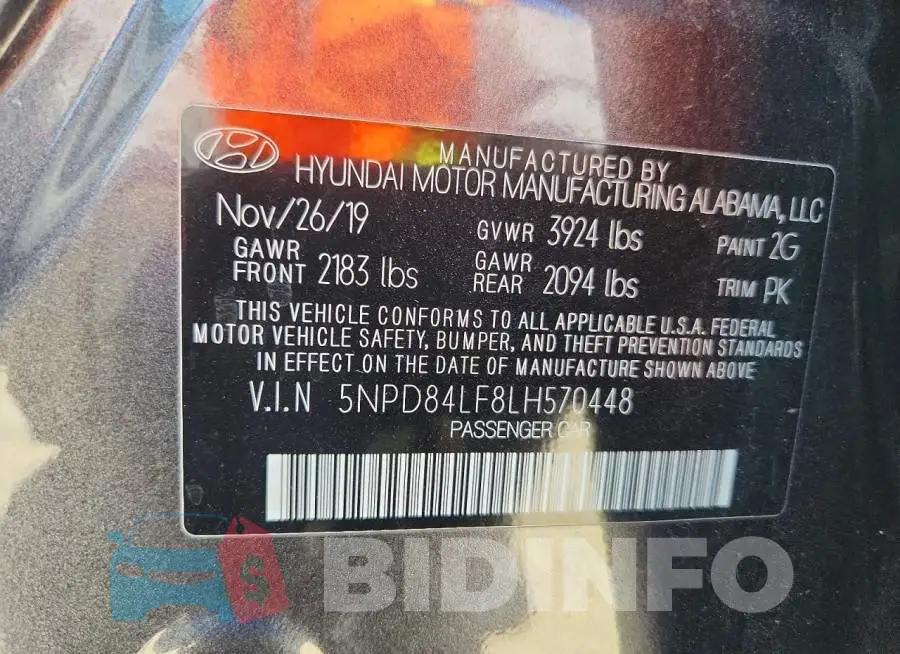 5NPD84LF8LH570448 Photo# 12
