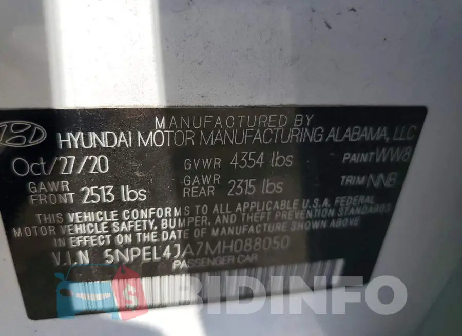 5NPEL4JA7MH088050 Photo# 12