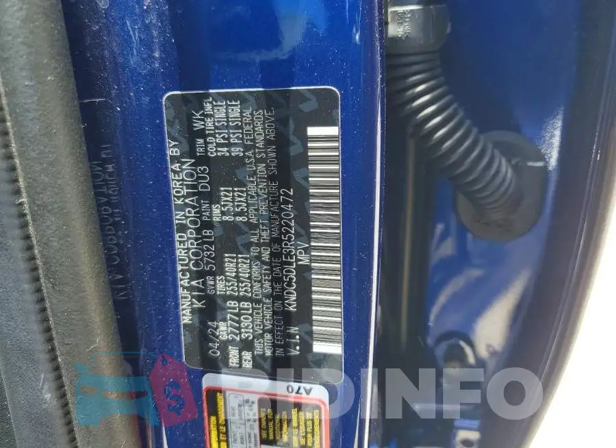 KNDC5DLE3R5220472 Photo# 12
