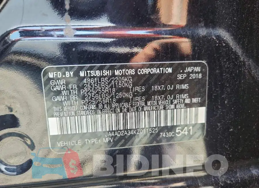 JA4AD2A34KZ011525 Photo# 14
