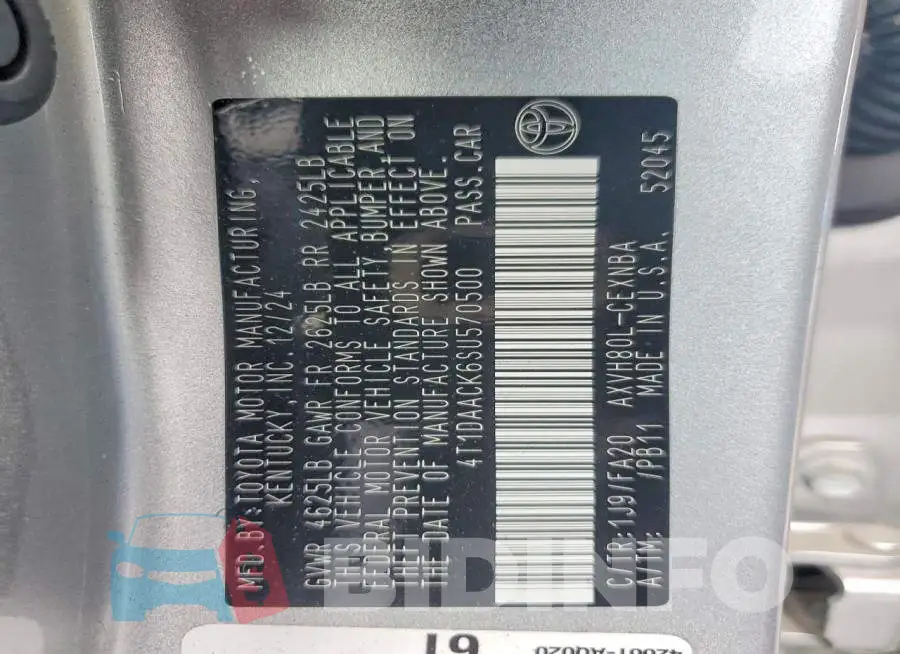 4T1DAACK6SU570500 Photo# 12