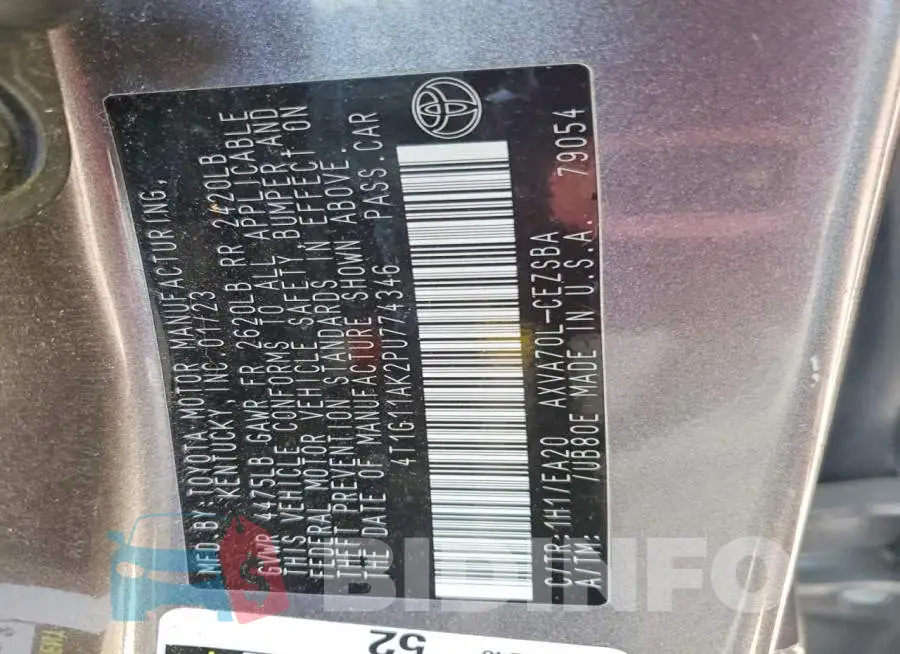 4T1G11AK2PU774346 Photo# 13