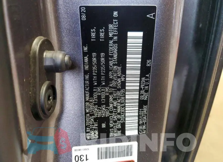 5TDXZ3DC1LS081795 Photo# 13