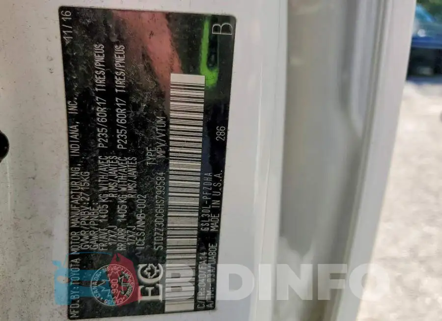 5TDZZ3DC6HS799584 Photo# 14
