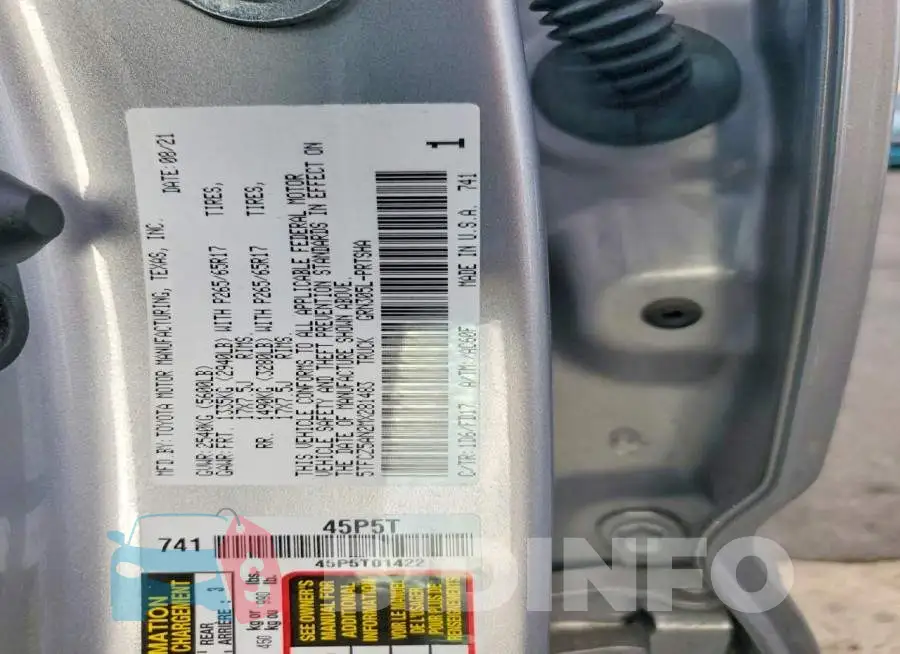 5TFCZ5AN2MX281483 Photo# 12