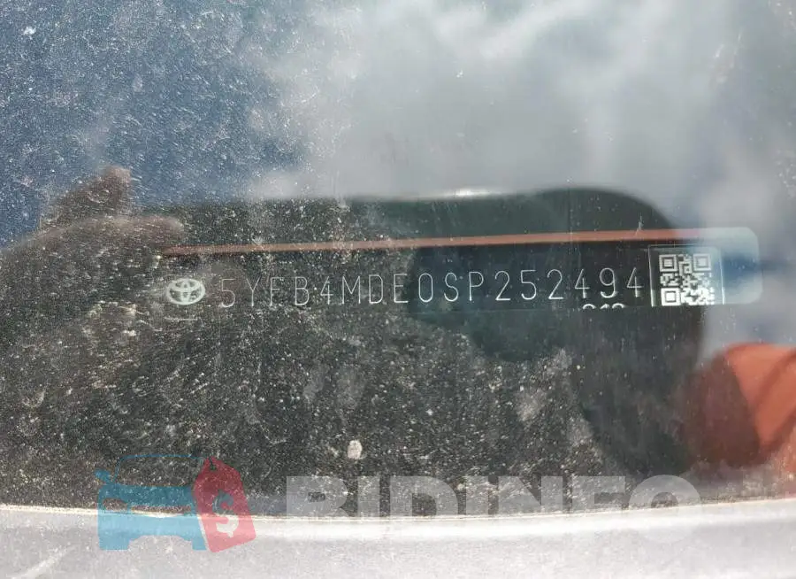 5YFB4MDE0SP252494 Photo# 12