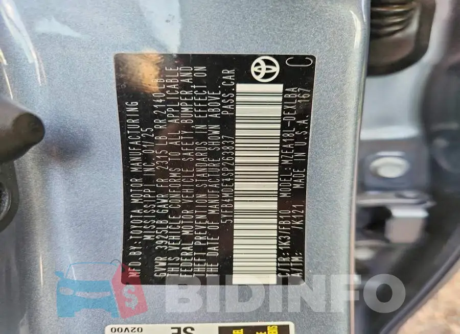 5YFB4MDE4SP263837 Photo# 13