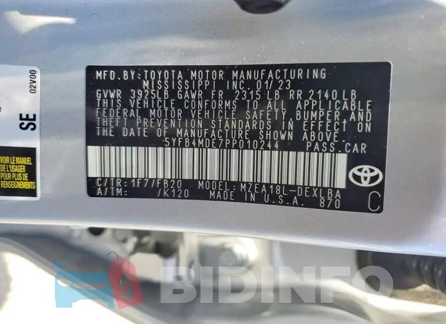 5YFB4MDE7PP010244 Photo# 12