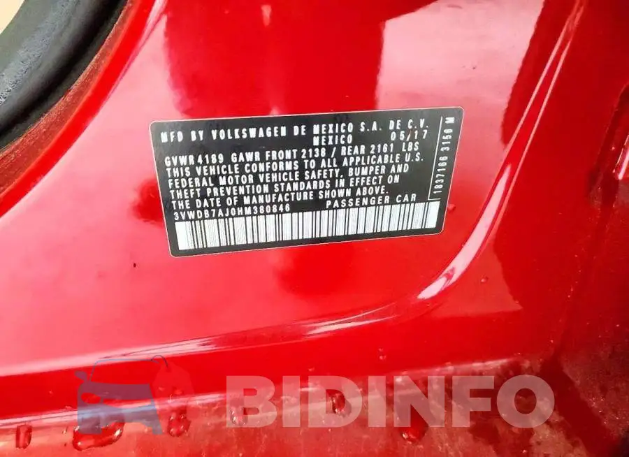 3VWDB7AJ0HM380846 Photo# 12