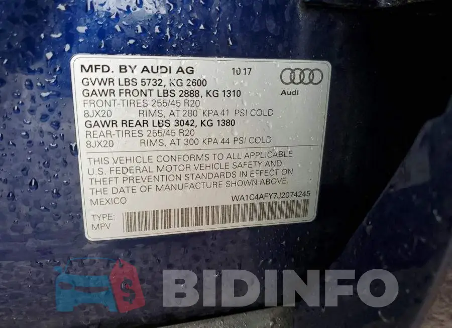 WA1C4AFY7J2074245 Photo# 13
