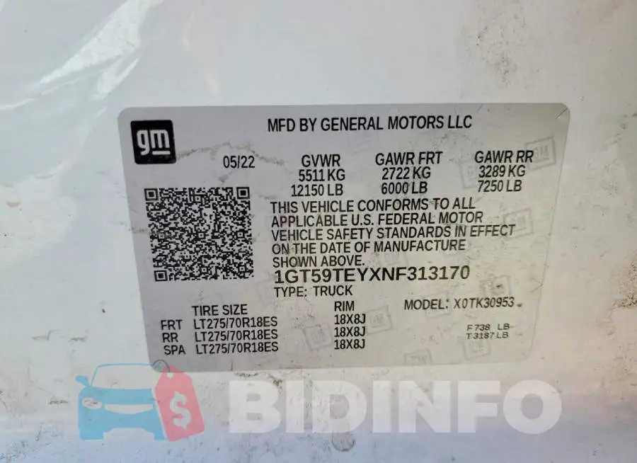 1GT59TEYXNF313170 Photo# 12
