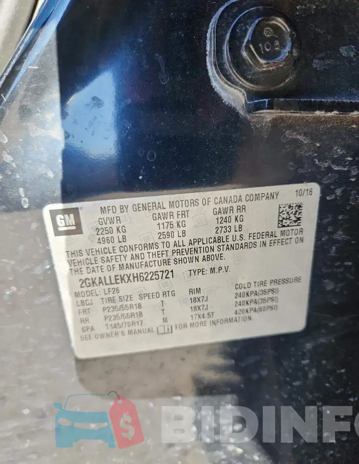 2GKALLEKXH6225721 Photo# 13