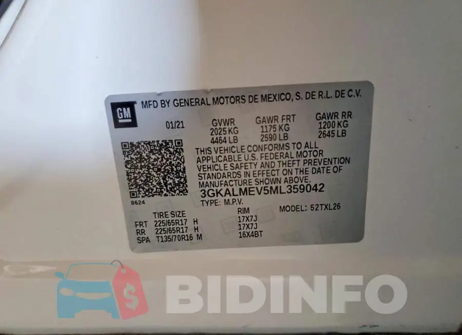 3GKALMEV5ML359042 Photo# 13