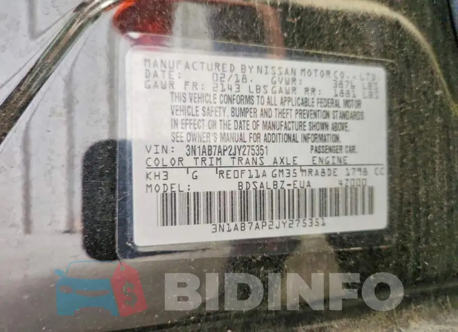 3N1AB7AP2JY275351 Photo# 12