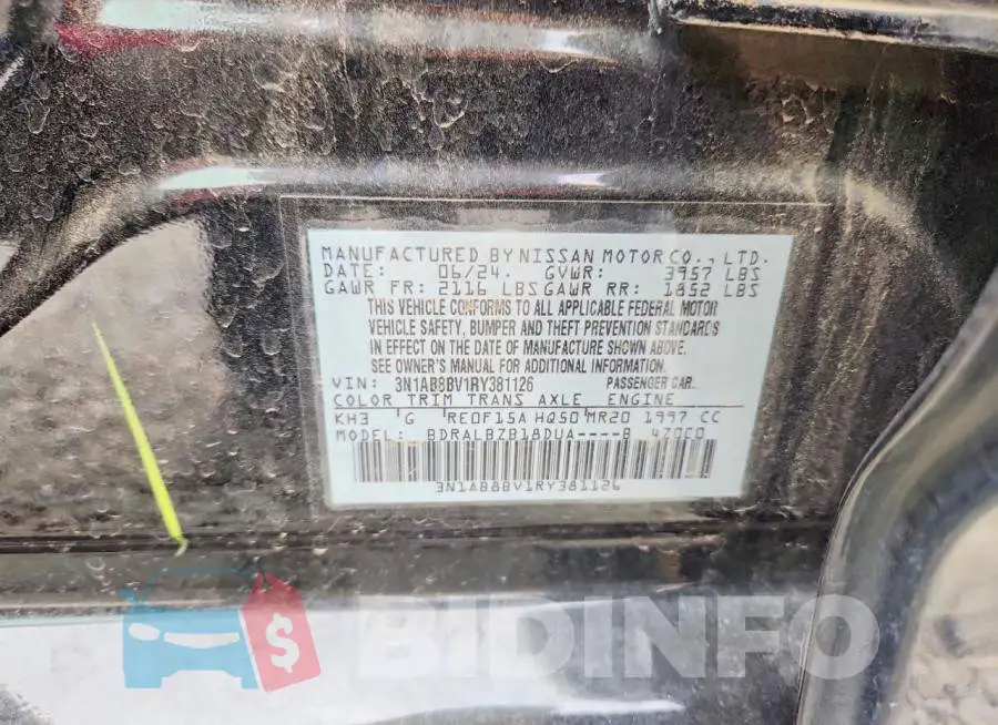 3N1AB8BV1RY381126 Photo# 13