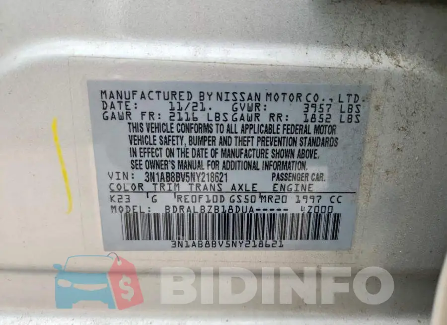 3N1AB8BV5NY218621 Photo# 12
