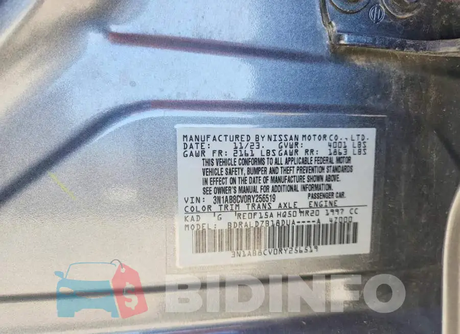 3N1AB8CV0RY256519 Photo# 12