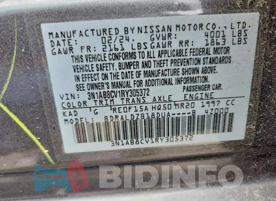 3N1AB8CV1RY305372 Photo# 13