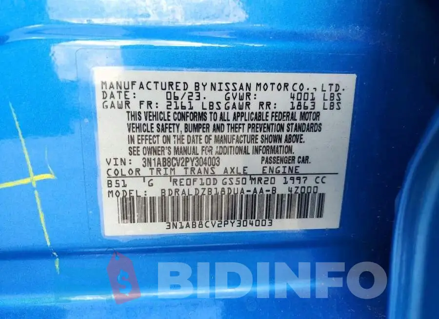 3N1AB8CV2PY304003 Photo# 13