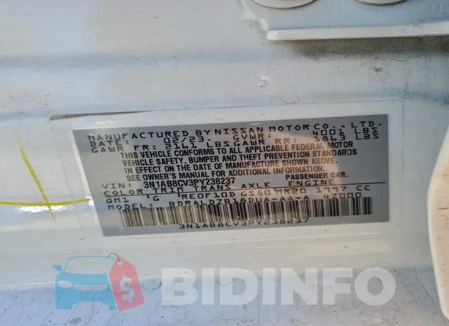 3N1AB8CV3PY238237 Photo# 12