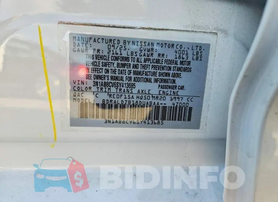 3N1AB8CV6SY413685 Photo# 12