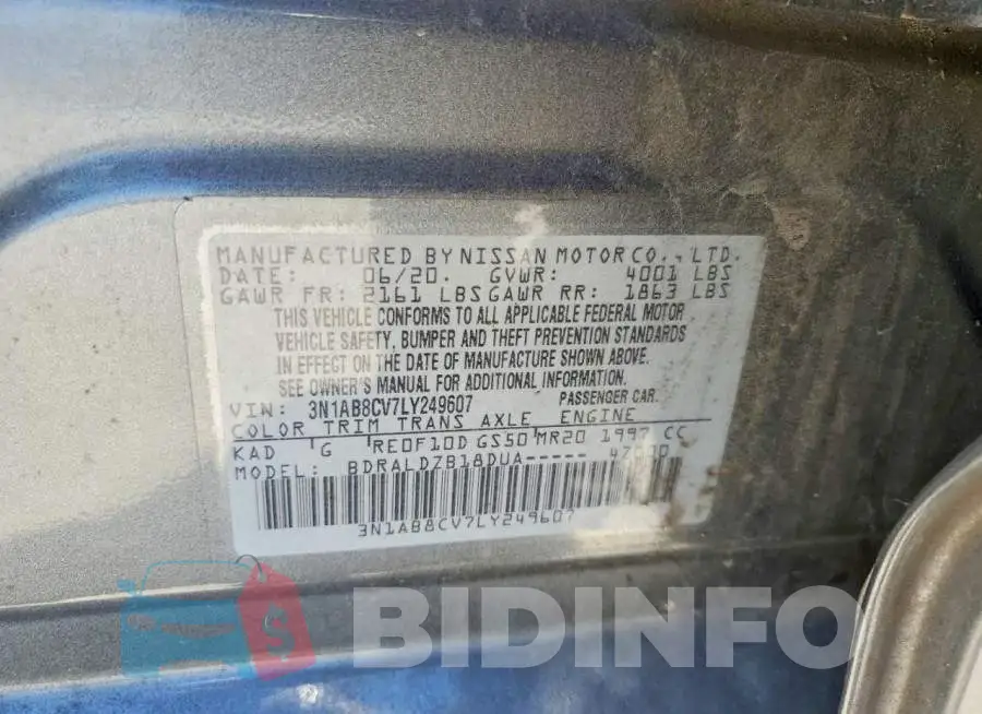 3N1AB8CV7LY249607 Photo# 12