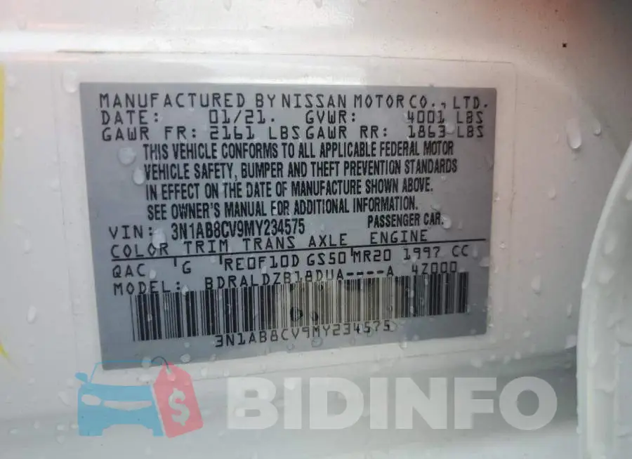 3N1AB8CV9MY234575 Photo# 13