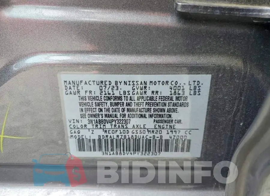 3N1AB8DV4PY322307 Photo# 12