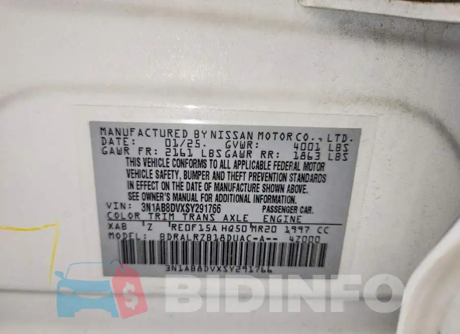 3N1AB8DVXSY291766 Photo# 12