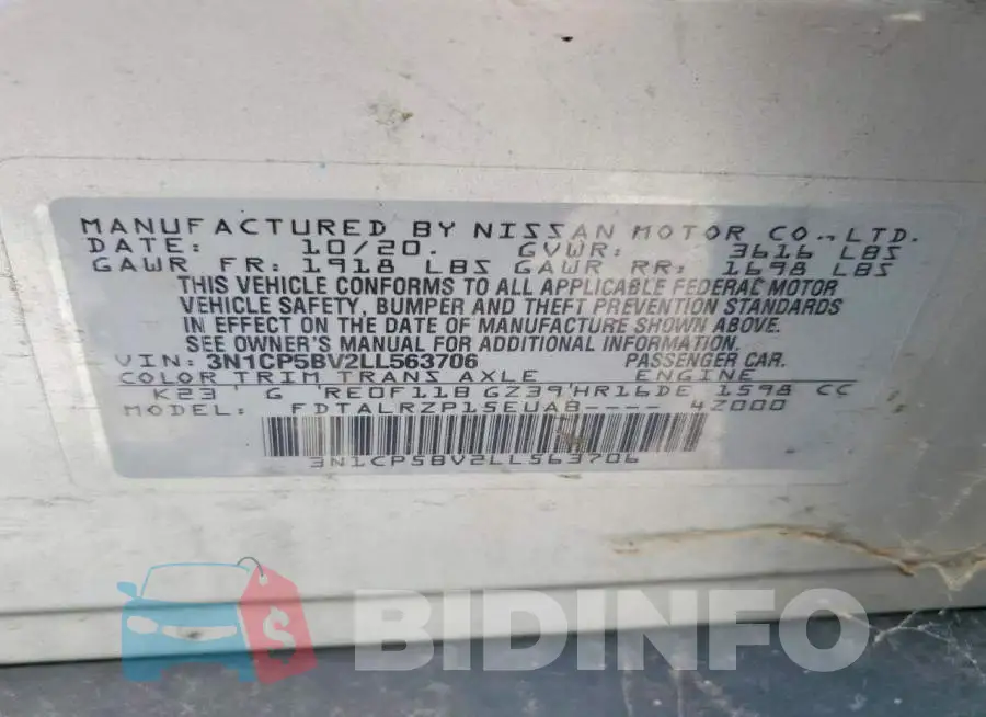 3N1CP5BV2LL563706 Photo# 13