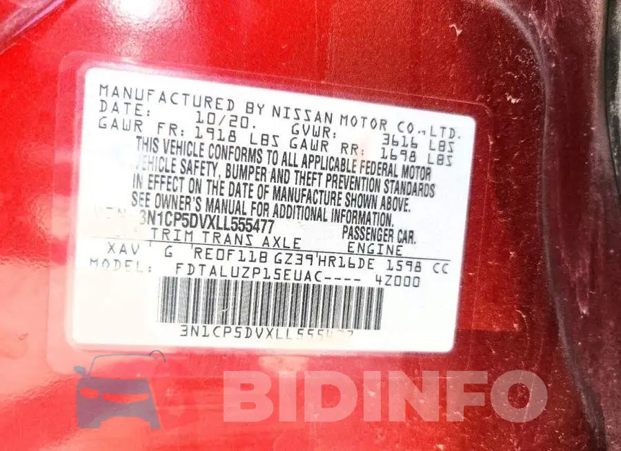 3N1CP5DVXLL555477 Photo# 13