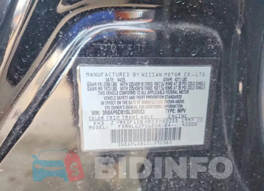 3N8AP6DB1SL390583 Photo# 14