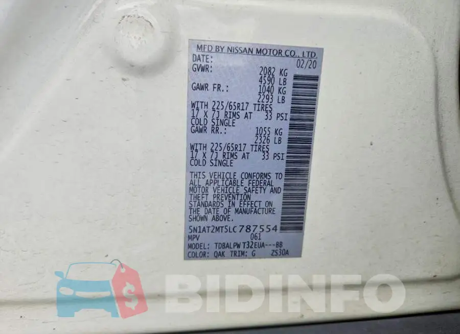 5N1AT2MT5LC787554 Photo# 13