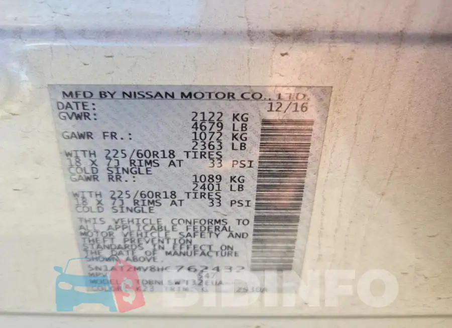 5N1AT2MV8HC762432 Photo# 13