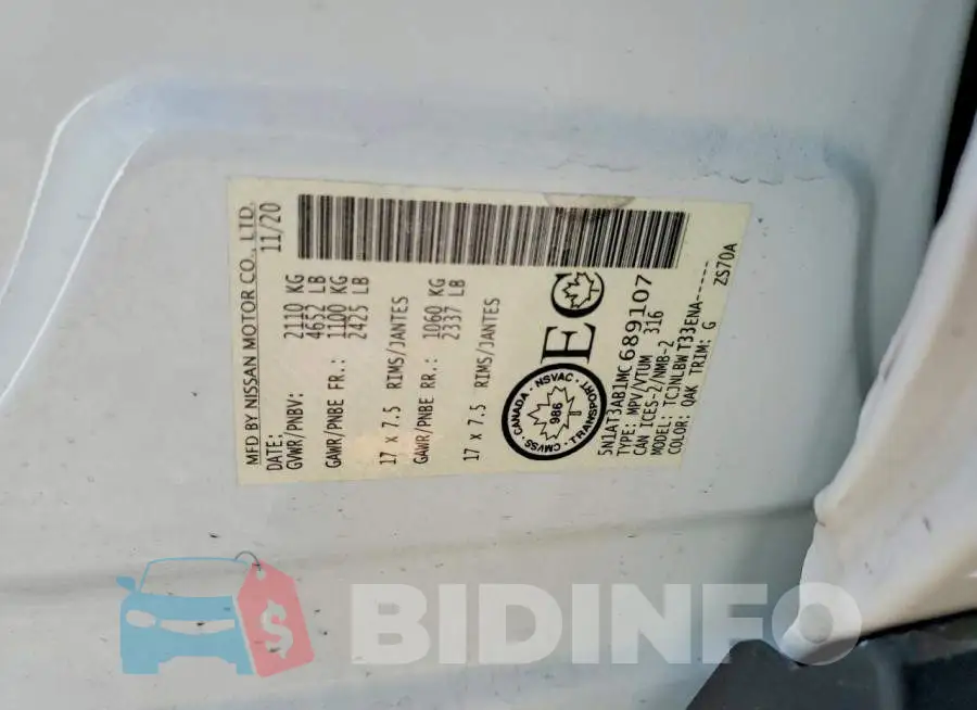 5N1AT3AB1MC689107 Photo# 14